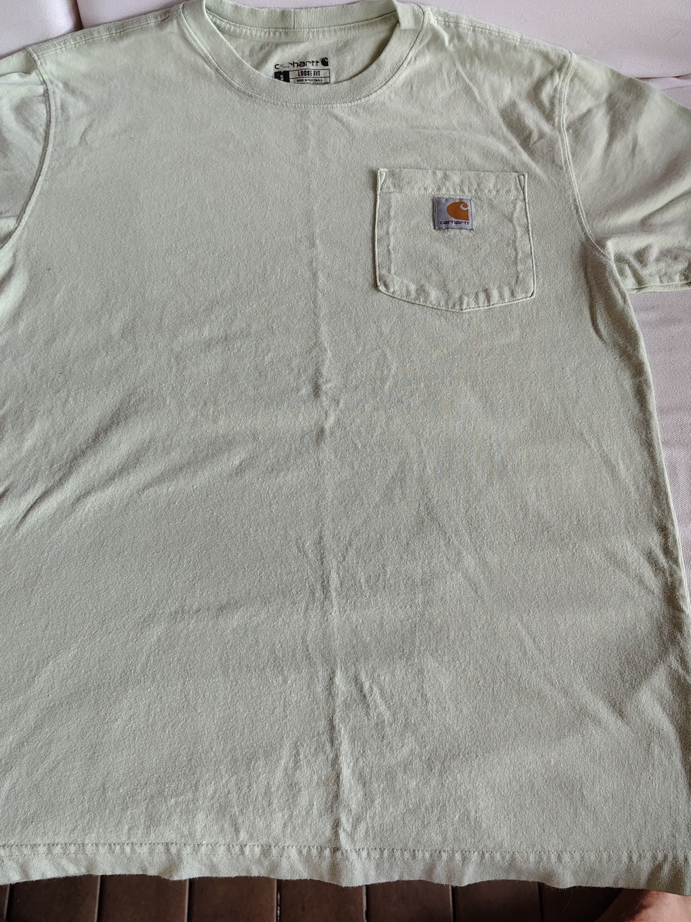 Carhartt Men's Small S Loose Fit Pocket T-Shirt Seafoam K87-M Crew Neck